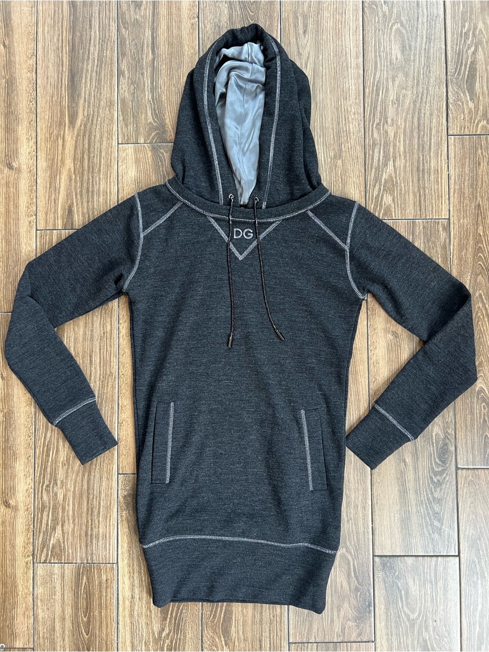 Dolce & Gabbana Black Hooded Knit dress